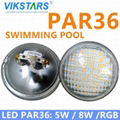 Waterproof 12v Par36 led light gu10 for swimming pool  2