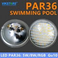 Waterproof 12v Par36 led light gu10 for