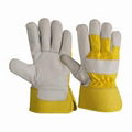 High Quality Grian Cow Leather Safety Work Glove