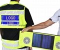 Green Energy Product Safety Vest with Solar Panels Recharger and Fans S05b