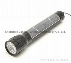 Solar Power Product Aluminium 7-LED Torch Light Green Energy 048-0