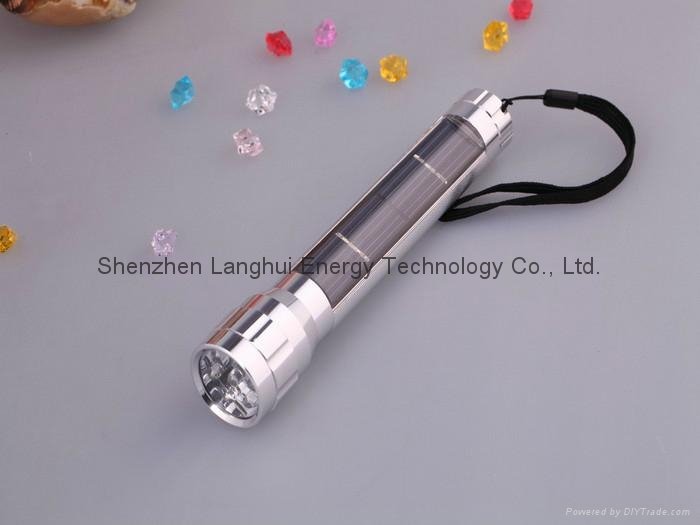 Solar Power Product Aluminium 7-LED Torch Light Green Energy 048-0 4