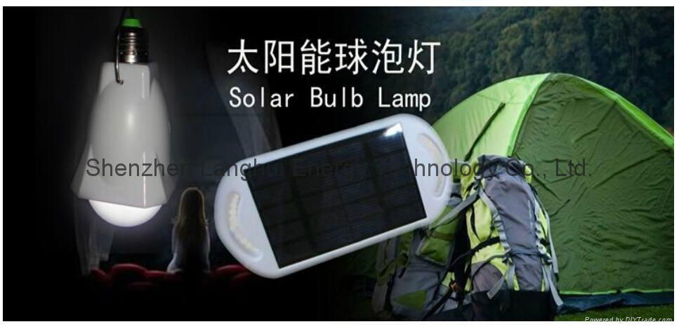 Solar Power Product Square LED Bulb Light with AC/Solar Multi-Function charger 2