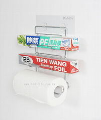 Stainless Food Wrap & Kitchen Towel Shelf