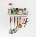 Stainless Kitchen Accessories Shelf With 6 Hooks