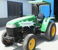 Lawn tractor with grass tyre power