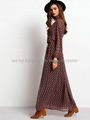 womens dresses wholesale clothing retro swing long sleeve maxi dress for women 2