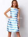 back zip down stripe vivid satin beautiful lady alibaba fashion dress