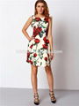 elegant fit cutting floral print rose