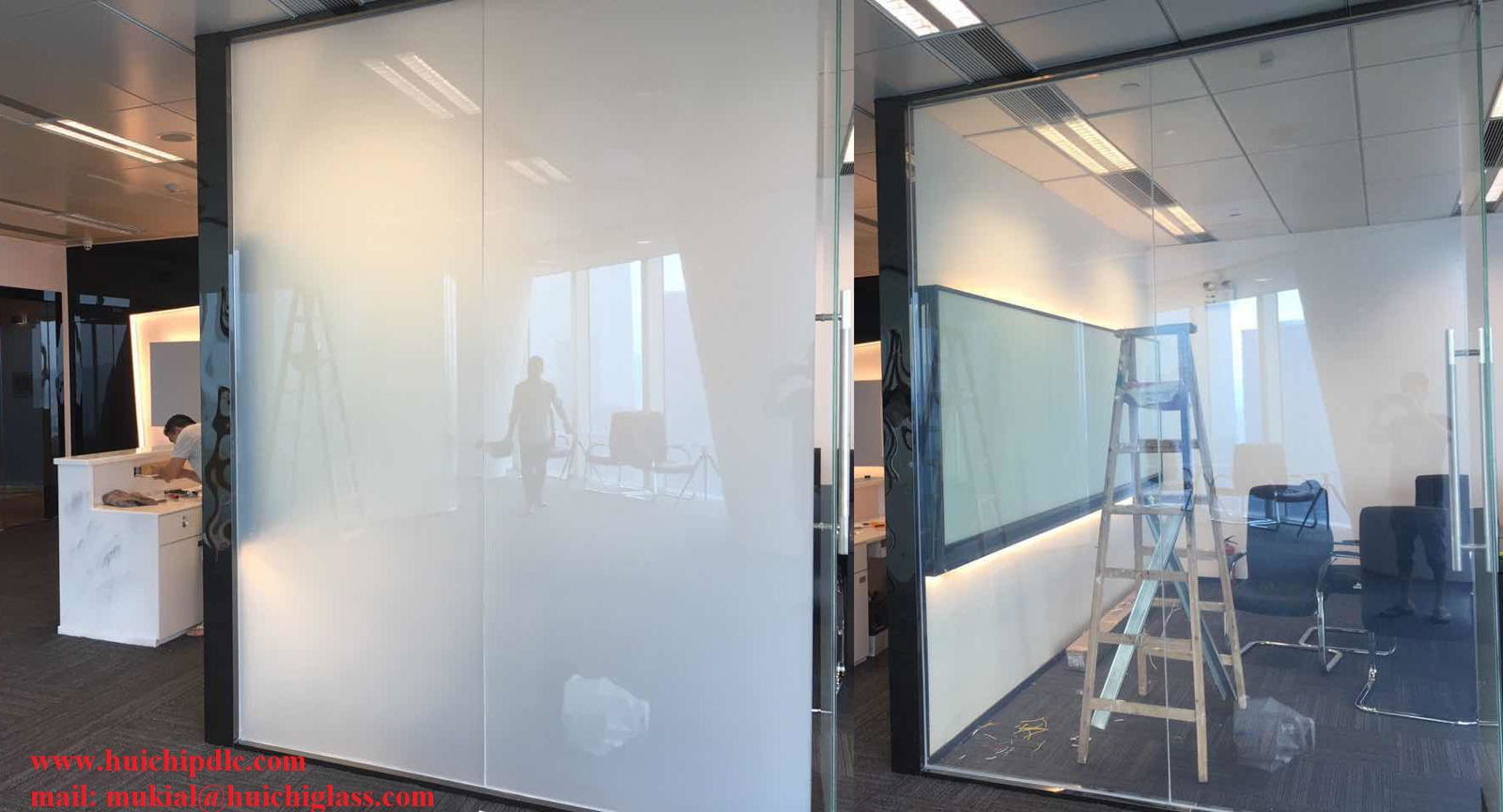 Self-adhesive PDLC film for office partition 2