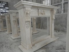 Marble Stone Carving Fire Place Mantel