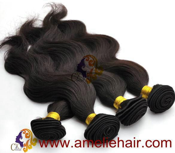 100% human hair natural color straight human hair extensions