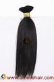 hair extensions natural color human hair bulk 3