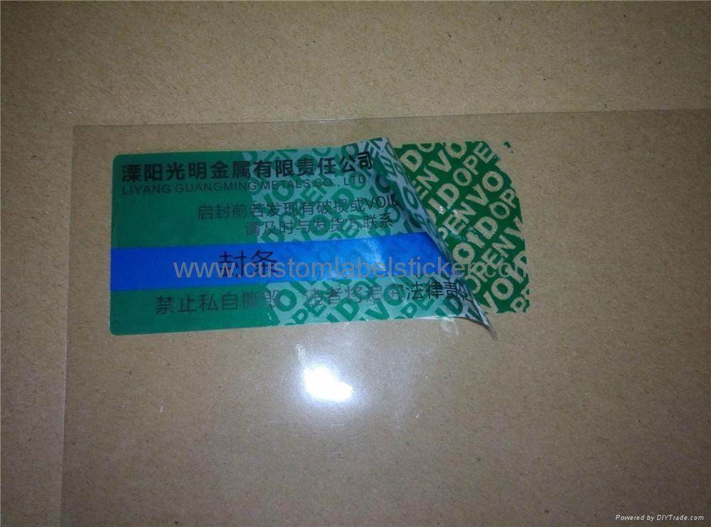 VOID Tamper Evident Sticker Security Seal Label