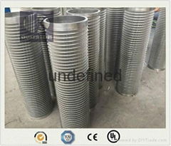 wedge wire screen reverse roll filter tube