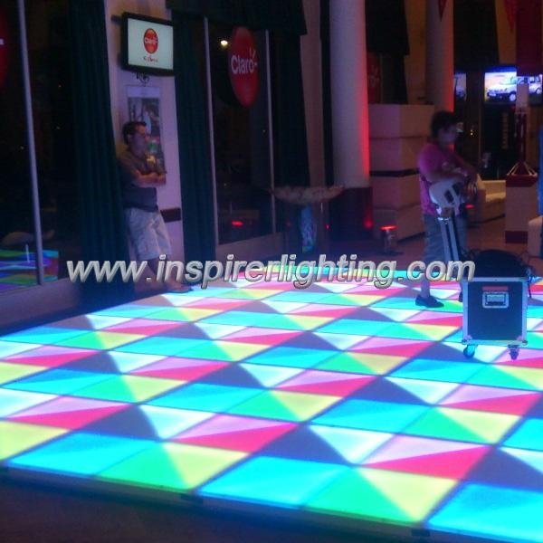 Colorful LED dance floor with DMX control