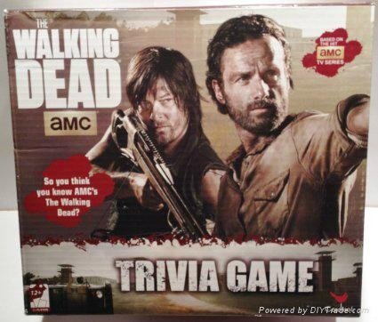 The Walking Dead Board Game Trivia Game Playing Card