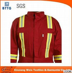 High quality fire retardant boiler suit with reflective tapes