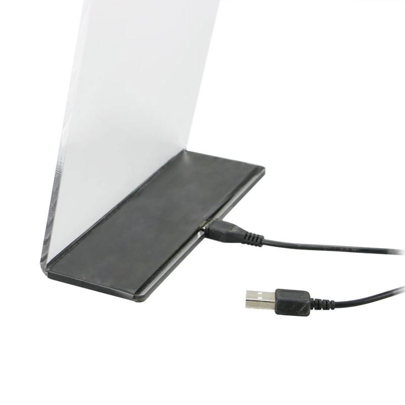 RGB LED Table Lamp with Blank Acrylic Plate 7 RGB Lights USB Powered TDL-T 2