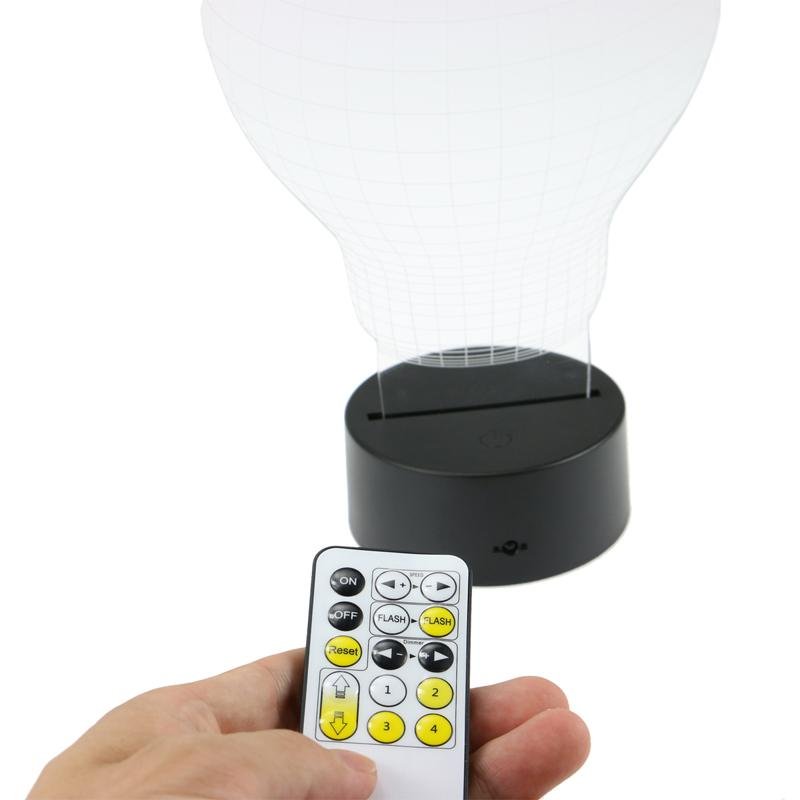 Dimmable Flashing 3D LED Base with IR Remote Control TDL-S 4