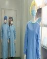 Medical disposable standard surgical gown with knitted cuff & four waist tapes 1