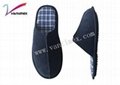 Non Slip Mens House Slippers Cow Suede Material with white or customized