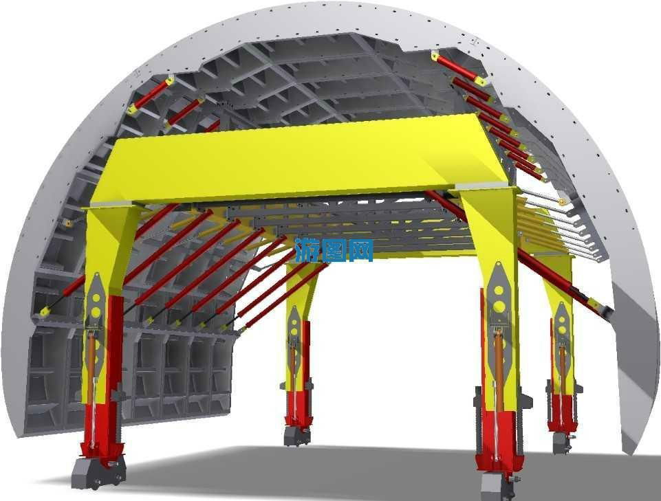 Tunnel lining trolley  for culvert formwork steel construction 4