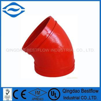 ductile iron grooved pipe fitting