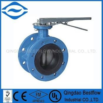 ductile iron butterfly valve type flange