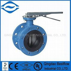 ductile iron butterfly valve type flange