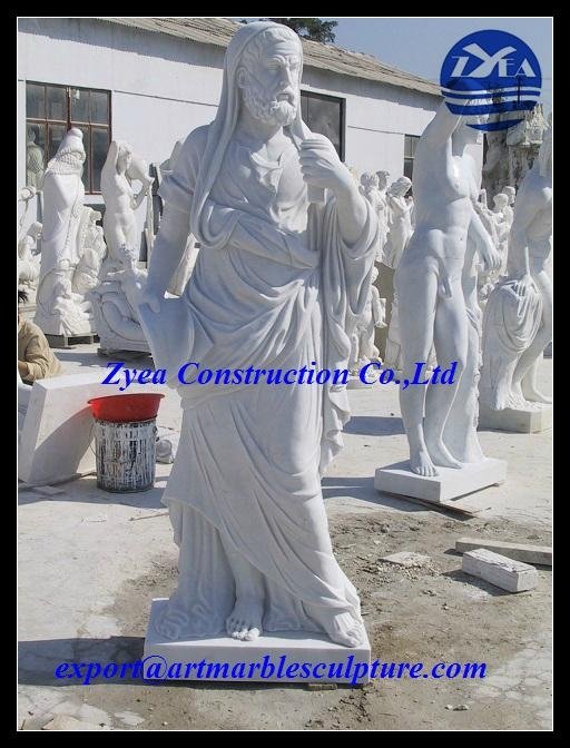 Western Man Marble Sculptures for Garden and Home Decoration Sculpture 4