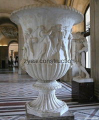 Marble Flowerpot for Building or Garden