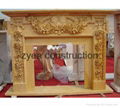 Marble Statue fireplace mantel