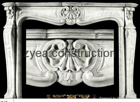 Marble Statue fireplace mantel 2