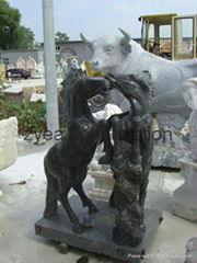 Animals stone sculpture for garden