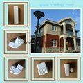 5.2 inch Best price custom white pvc rain water downspout  pipe tube&fitting
