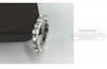 2015 fashion Bright Silver Plated Elastic Imitation Diamond Rings Shining Full C 2