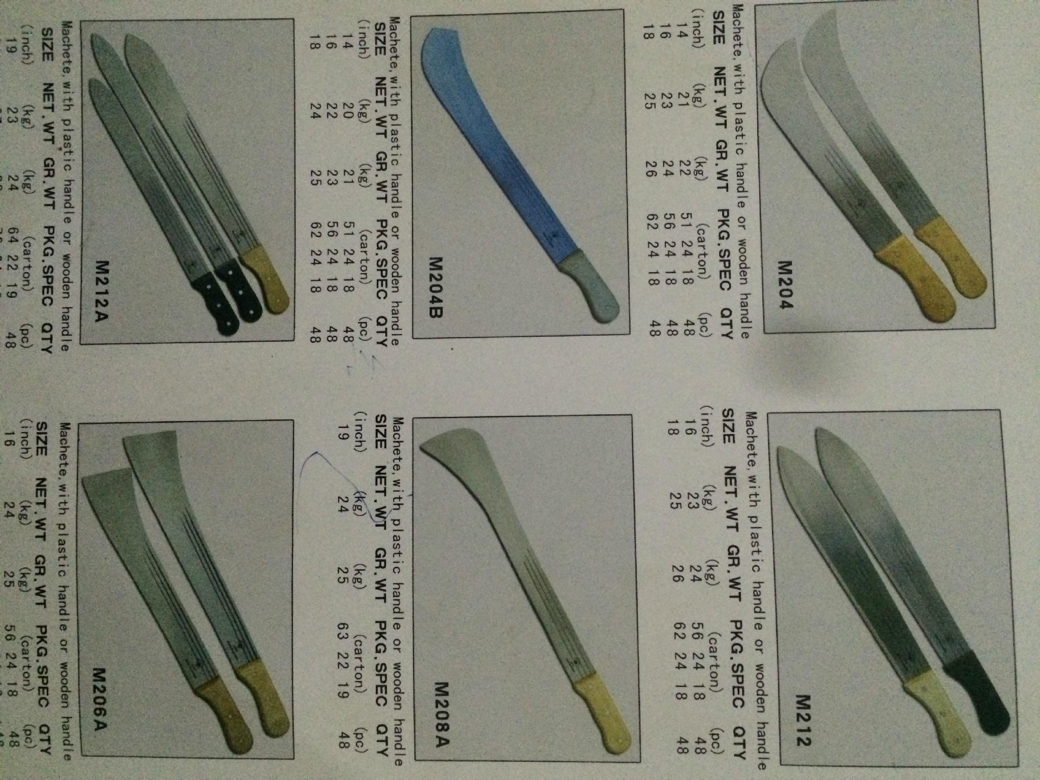 machete (China Manufacturer) Agriculture Product Stocks Agriculture