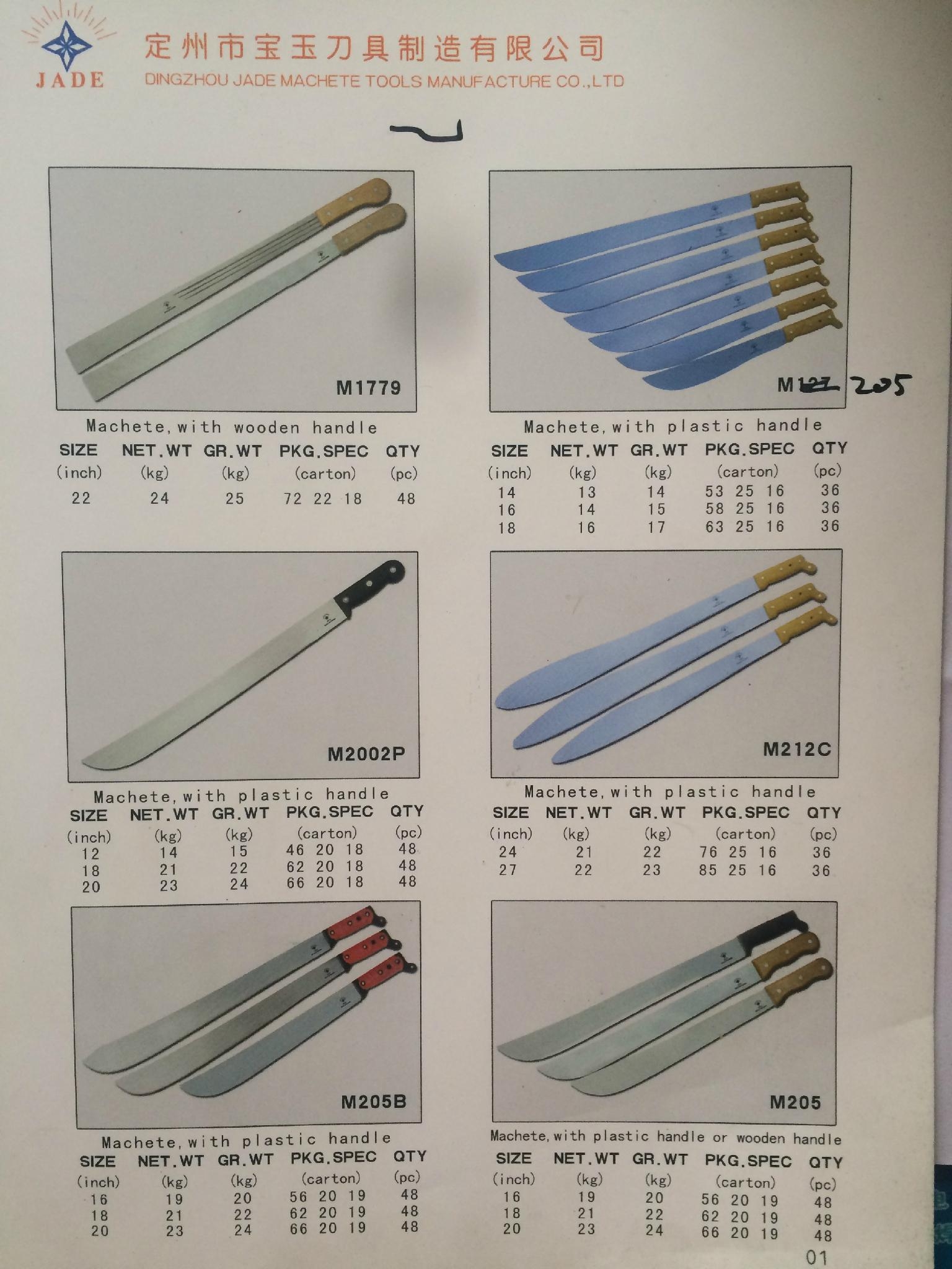 machete (China Manufacturer) Agriculture Product Stocks Agriculture