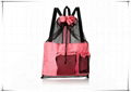 Red Big Mesh Mummy Backpack / Polyester Swimming Gear Bag For Kids