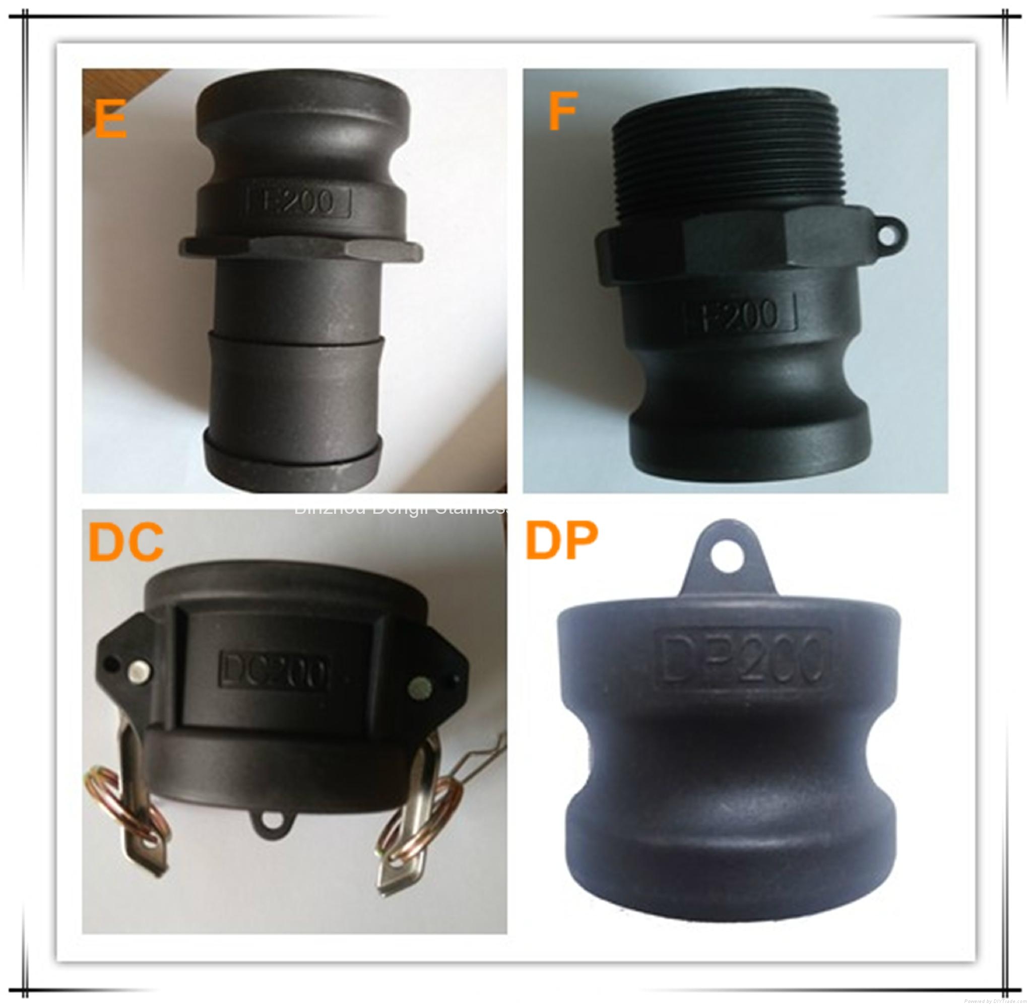 plastic camlock fittings pvc camlock coupling A / B / C / D