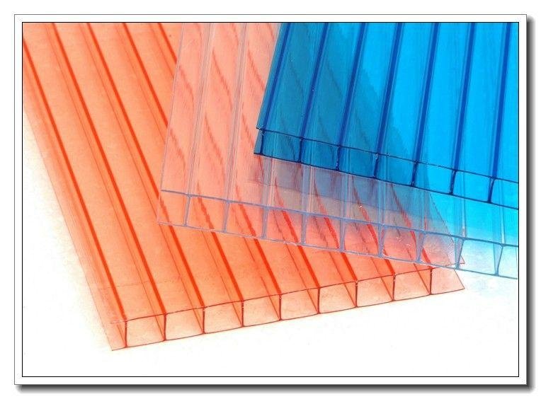 4mm-12mm Unbreakable triplewall Polycarbonate Hollow Sheet With UV Coated