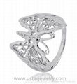 OEM Sale Butterfly Ring,Silver Jewellery