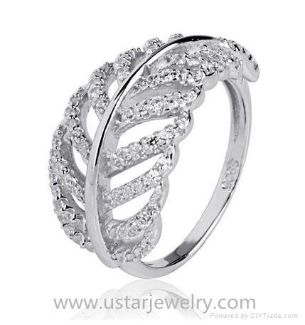 925 silver jewelry leaf ring,leaves rings