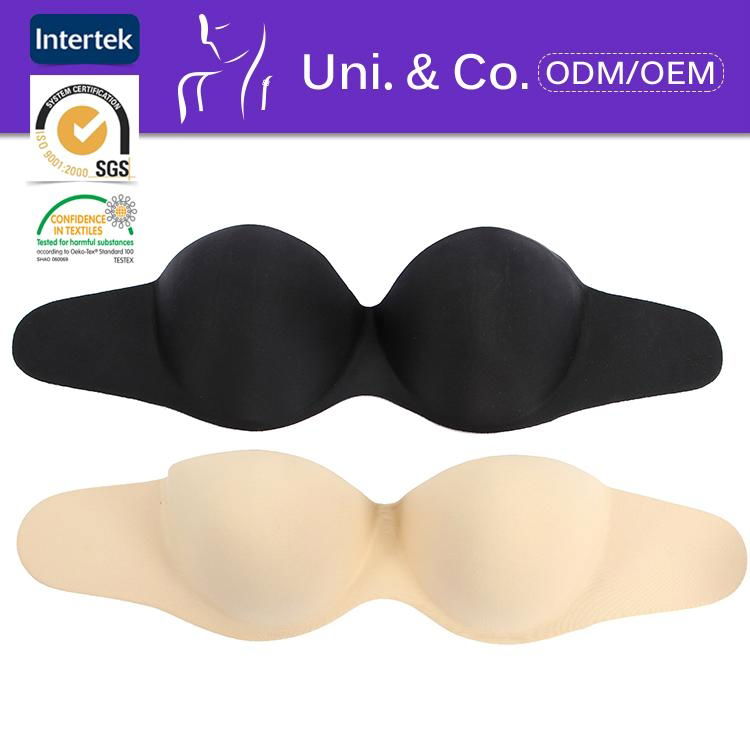 Self-adhesive push-up backless strapless seamless bra 4