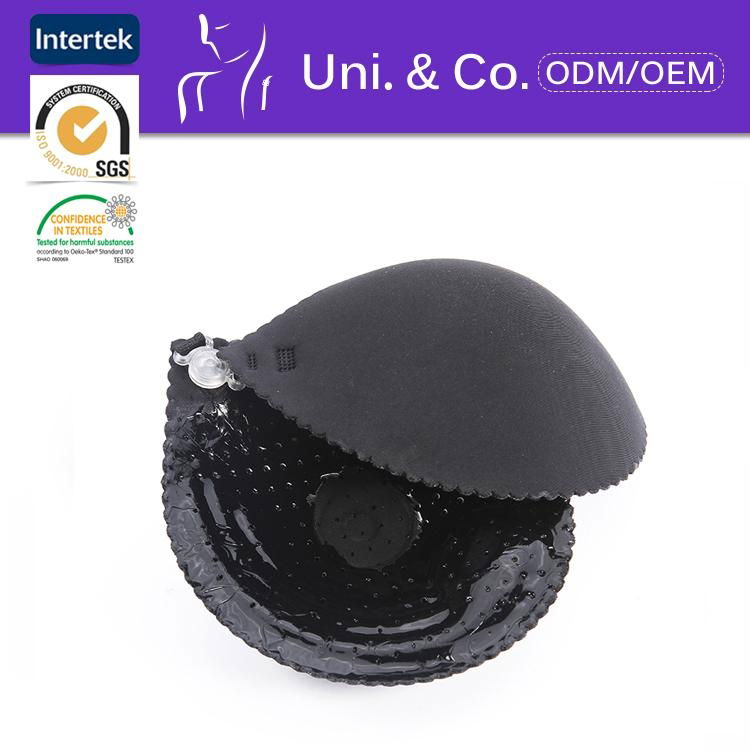 Self-adhesive black push-up invisible seamless bra 2