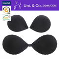 Self-adhesive black push-up invisible seamless bra 4