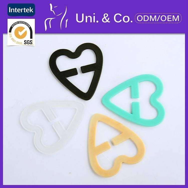 Hot sale anti-slip adjustable heart shape back strap clip for underwear