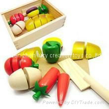 Child Kitchen Wood Vegetables Toy