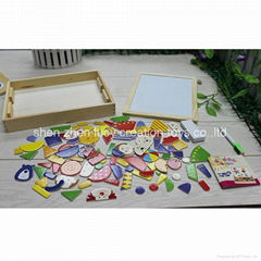 Multi Function Kids Wooden Tabletop Magnet Easel Box